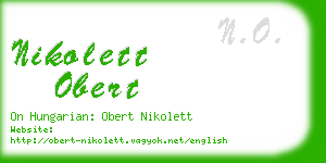 nikolett obert business card